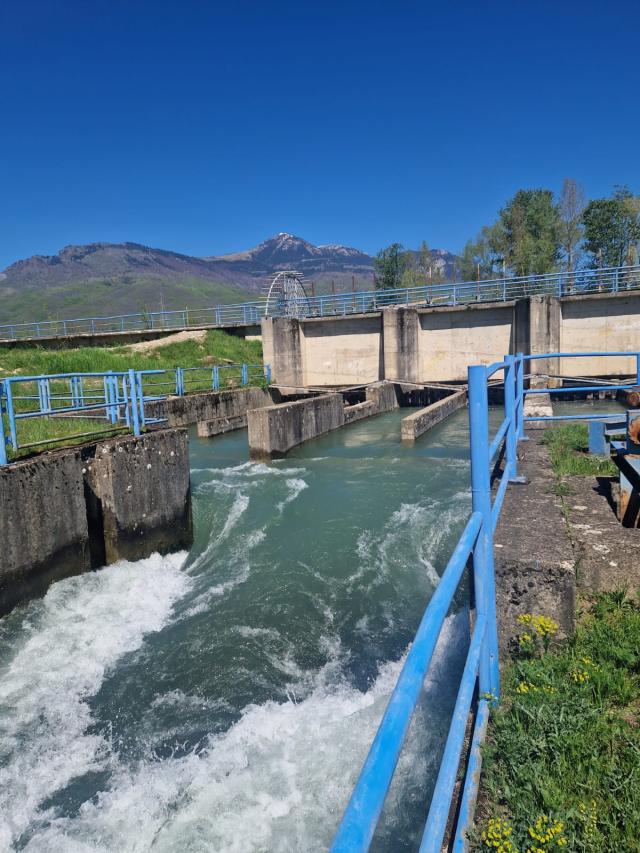 A water canal coming out of the lake Radoniqi in Kosovo