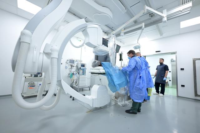 Patient under procedure at CathLab Prizren