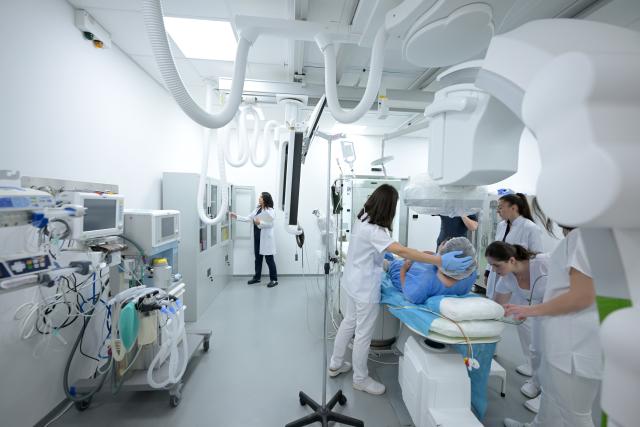 Patient under procedure at CathLab Prizren