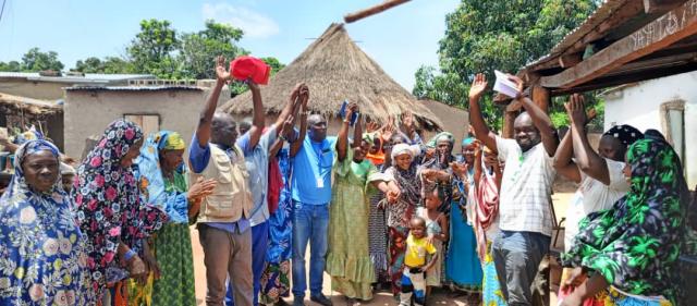 The joy of the beneficiaries after the construction of the water towers began.