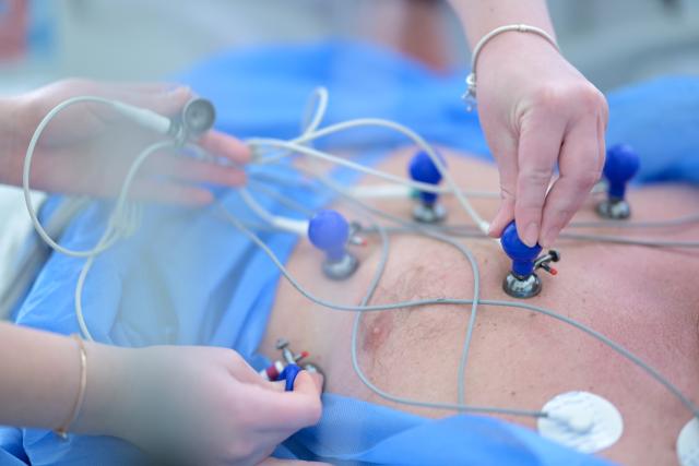Patient under procedure at CathLab Prizren