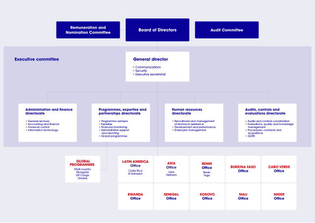 LuxDev's organigram