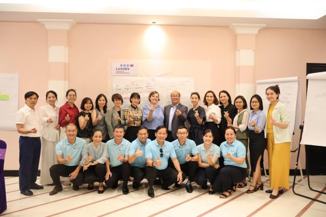 Group photos for the training