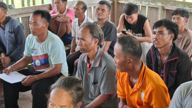 Villagers at the meeting