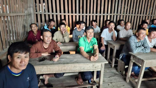 Villagers at the meeting 