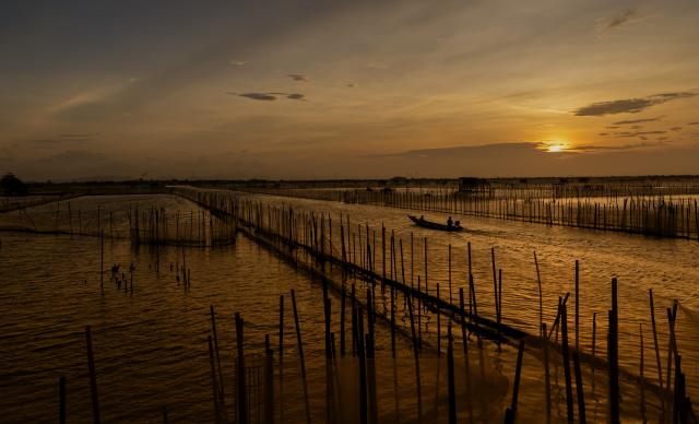 River with sunset