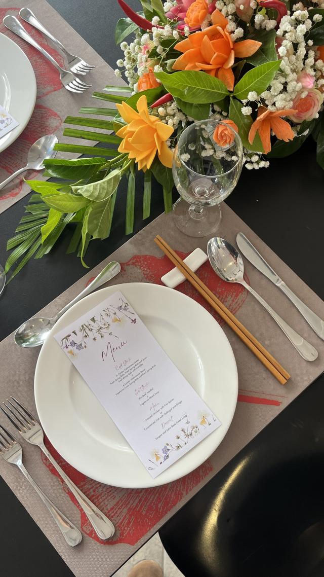 Spoon and fork on the table