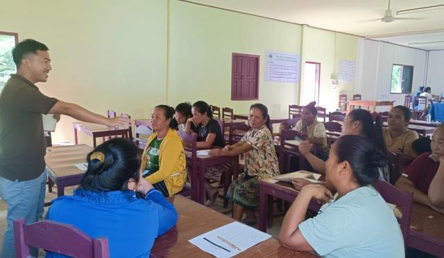 Meeting with villagers